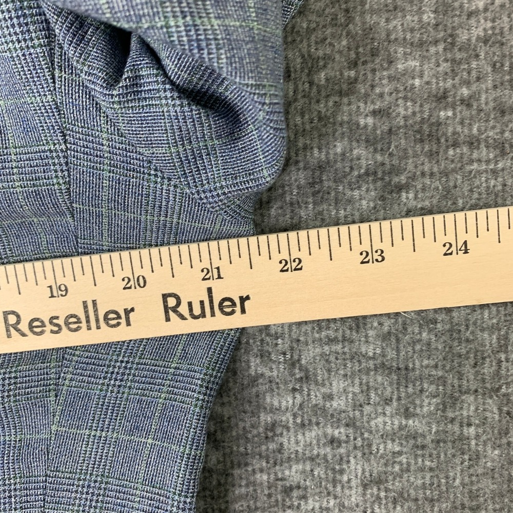 Billy Reid Blazer Men 40L Blue Windowpane Glen Check Sport Coat Unstructered - Picture 12 of 16